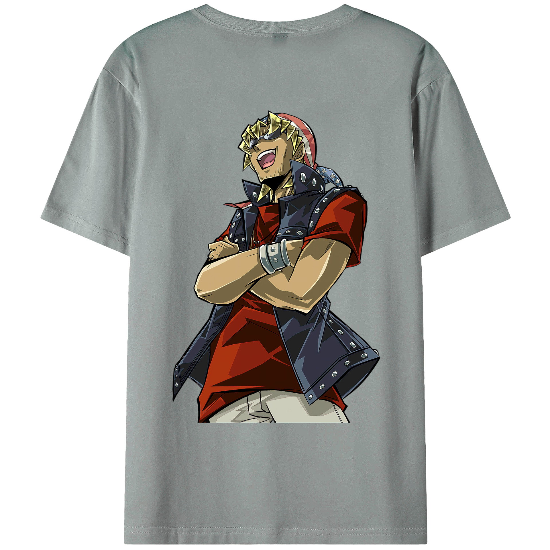 （画像用） 遊☆戯☆王 Yu-Gi-Oh! 綿100％ メンズ半袖Tシャツ（バックプリント） 通気性